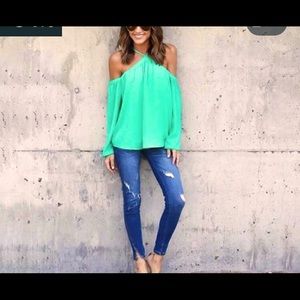 Cutest sea foam green sexy top